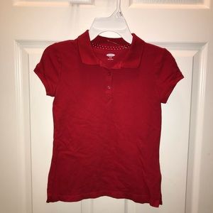 Girls red polo size M (8)